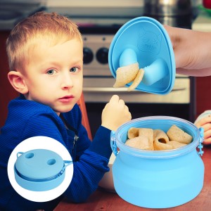 Christmas Spill Proof Tower Lid Children Travel Container Kids Toddler Drink Bottle Collapsible Baby Silicone Snack Cup