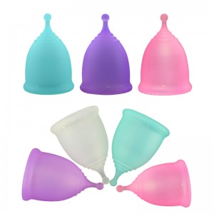 Medical Grade Silicone Menstrual Cup nga adunay Copper Feminine Hygiene Product Lady Menstruation Cup