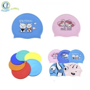 Custom Adult Silicone Swimming Cap Durable Promotional Silicone Rubber Swimming Caps