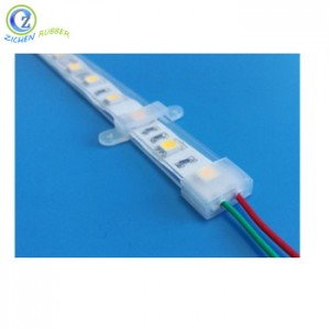 LED पट्टीसाठी उच्च दर्जाची पारदर्शक आयताकृती सिलिकॉन ट्यूब