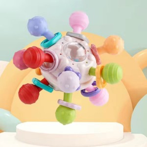 Babypuzzel Manhattan atoombal baby kiesstok zachte lijm gekookte bijtring handvangbal kinderspeelgoed