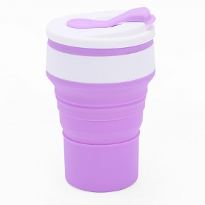 Taza de café plegable de silicona multifuncional personalizada Taza de silicona plegable Taza plegable de silicona
