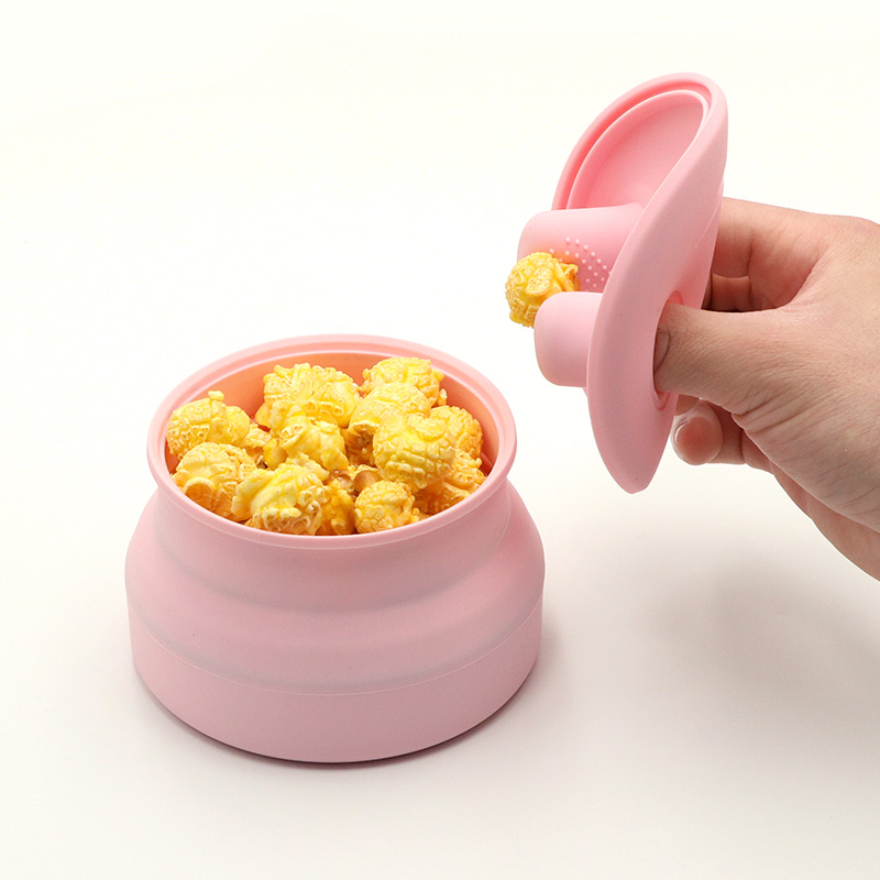 foldable mushie silicone snack cup containers with lid Featured Image