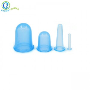 Tradicinis silikoninės gumos stiklo vakuuminis kiniškas taurelių masažo rinkinys Fantastiški silikoniniai puodeliai