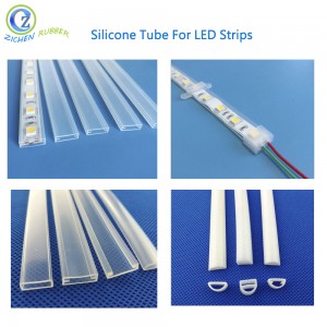 High Quality Transparent Rectangular Silicone Tube for LED Strip