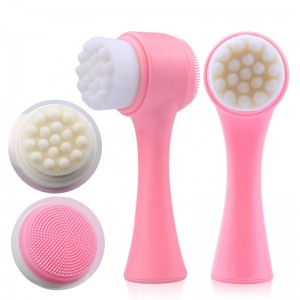 2-in-1 Facial Cleansing Brush, Silicone Manual Cleansing Brush, Cleansing skin keratin cleansing system, super soft massage pores, សាកសមសម្រាប់ស្បែកគ្រប់ប្រភេទ