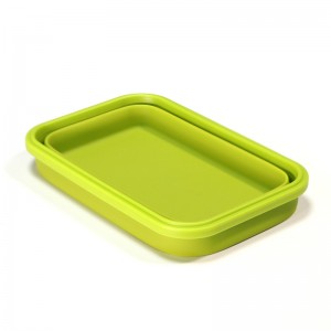 Folding lunch Box Folding silicone lunch box microwave bento box Portable plastic lunch box