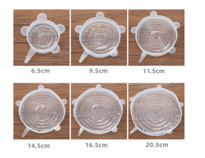 Stretch 6 sets bowl cover multifunctional silicone fresh cover refrigerator microwave seal clingfilm