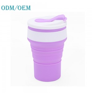 Custom Multifunctional Collapsible Silicone Coffee Cup Foldable Silicone Cup Silicone Collapsible Cup