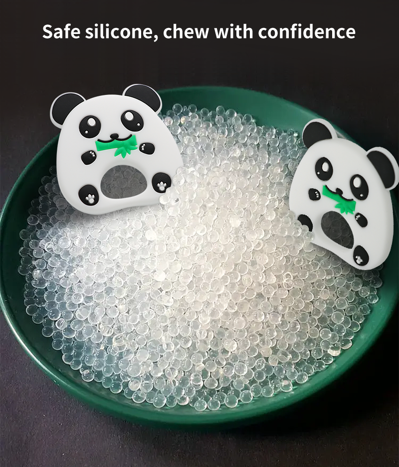 Custom panda silicone baby macrame adult teethers Featured Image