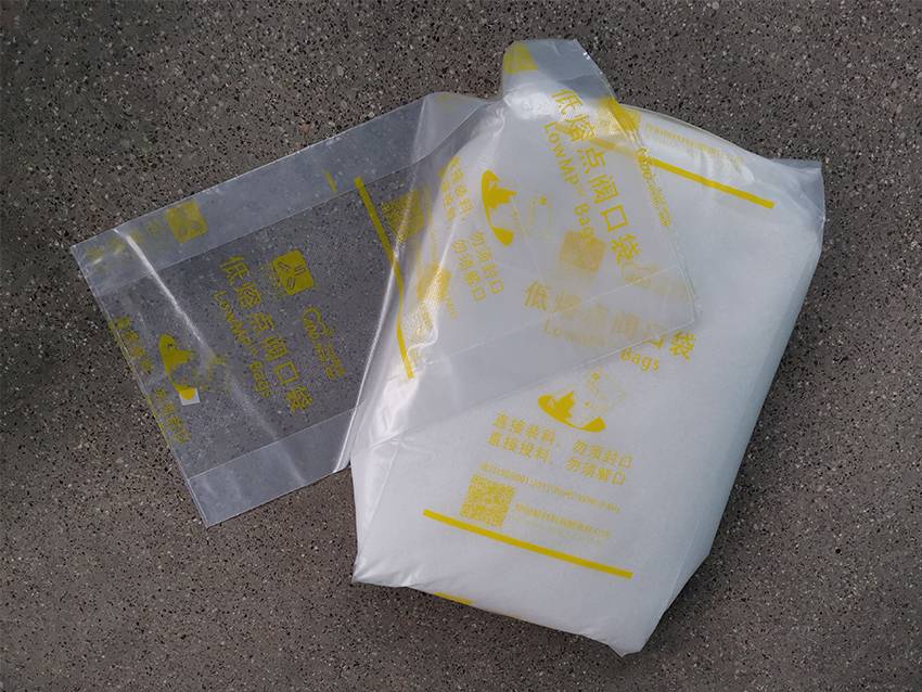 Use low melt valve bags to reduce plastic pollution