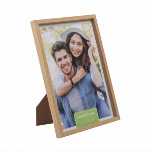 Modern Tabletop Solid Wood Photo Frame Simple Style Black White Nature Color