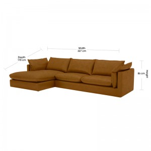 Modern Minimalist Fashionable Luxury Classic Versatile  Sorrento Leather sofa