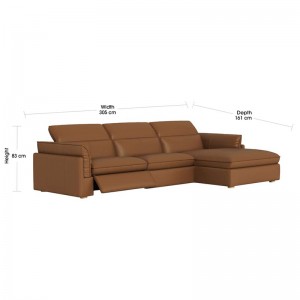 Modern Minimalist Fashionable Classic Versatile Cloud-like Sorrento Leather Electric Recliner Modular sofa