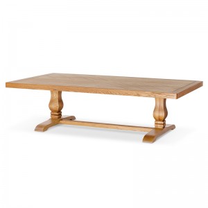 Natural Simple Retro Magnificent Wooden Rectangular Georgie Coffee Table