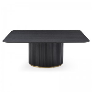 Table basse Lantine en chêne noir, moderne, simple, exquise et luxueuse