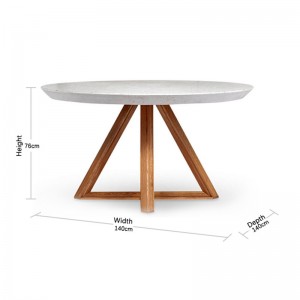 Modern Simple Casual Versatile Terrazzo Countertop Manhattan Dining Table