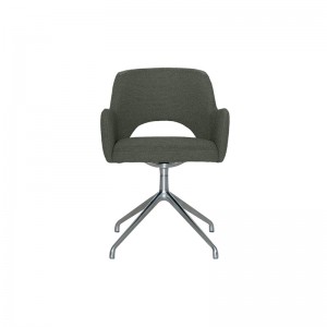 Modernong Simple Veneto Rotating Office Chair Uban sa Metal Legs(yellow)