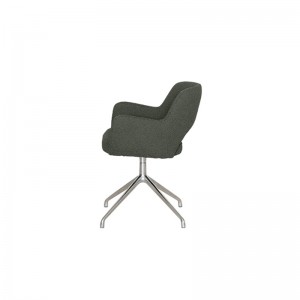 Modern Simple Veneto Rotating Office Chair With Metal Legs(yellow)