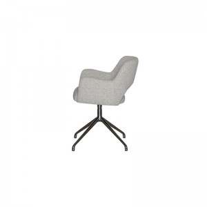 Modern Simple Veneto Rotating Office Chair With Metal Legs(yellow)
