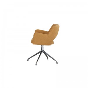Modernong Simple Veneto Rotating Office Chair Uban sa Metal Legs(yellow)