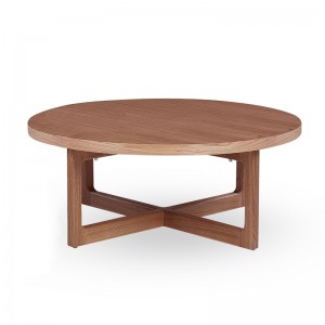 Modern Simple Natural Versatile Elm Circular Nikki Coffee Table