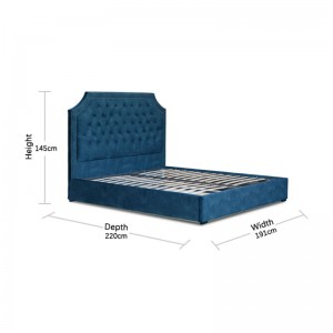 Modern Luxurious Elegant Romantic Simple Parisian Tufted Bed with Storage