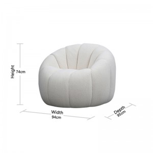 Moderná jednoduchá všestranná lenivá pohodlná príležitostná tekvicová stolička