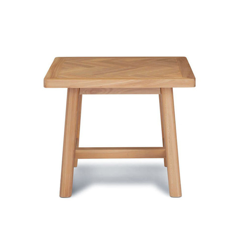 Modern Simple Natural Versatile Herringbone Wood Grain Desktop Taylor Occasional Side Table