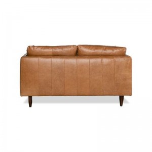 Modern Simple Elegant and Fashionable High-set timber legs Eton Leather Sofa