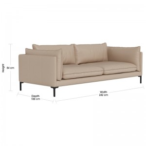 Modern Simplicity Luxurious Comfortable Retro PANAMA Leather Sofa