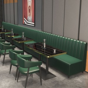 Wholesale Price PU leather modern booth seating restaurant furniture set