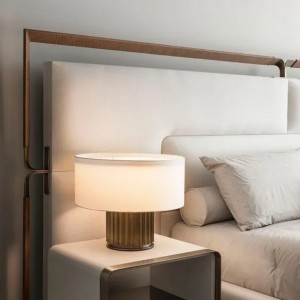 Luxus dizájn ágyak tömörfa vázas king-size ágy hálószoba bútorokhoz