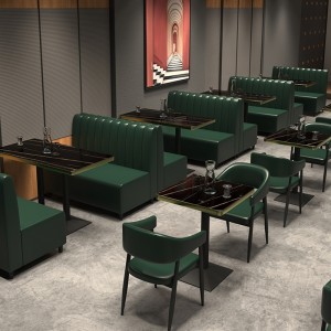 Pakyawan Presyo PU leather modernong booth seating restaurant furniture set