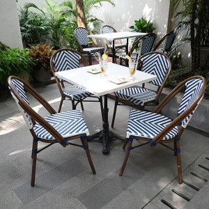 restaurant Table and chair Set 5 Pieces set rattan Dining set