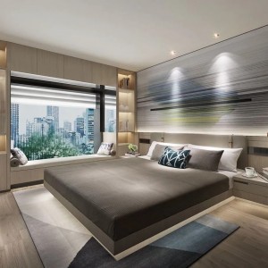 Luxus Hotel Bedroom Furniture Set 5 csillagos szállodai hálószoba bútor