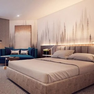 Beş Yıldızlı Otel Projesi Lüks Tasarım Döşemeli Otel Odası Mobilyaları