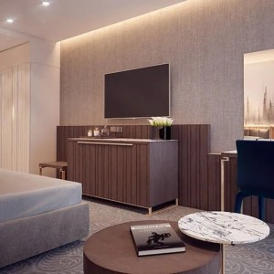 Proiect de hotel de cinci stele Mobilier de cameră de hotel tapițat cu design de lux