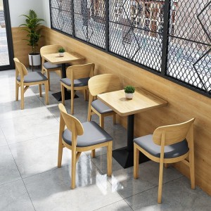 Mobles de taula i cadires de restaurant de cantina de fusta moderns