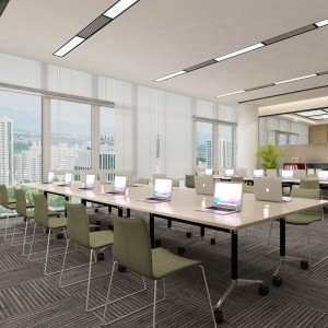 사무실과 학교를 위한 현대 접의자 Foldable 훈련 테이블 모듈 손가락으로 튀김 정상 회의장