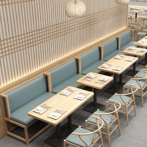 Moderná kožená pohovka reštauračná súprava kaviarenského nábytku