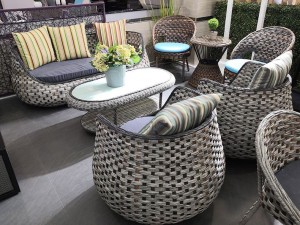 Outdoor furniture wicker furniture set rattan table and chair