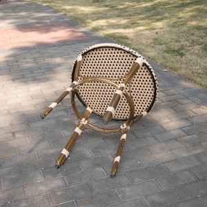 Customized outdoor PE rattan table, balcony, garden aluminum table
