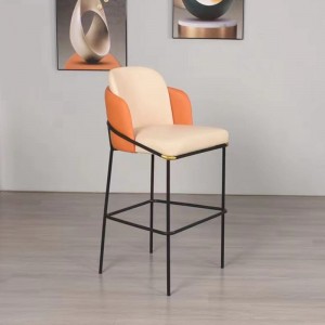 Desinger light Luksuzno oblazinjenje usnjeno oblazinjenje kovinski barski stol