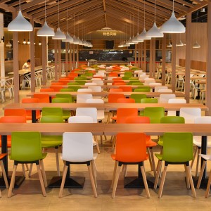 Leverandør engros Fast Food Solid Wood Restaurant Møbler