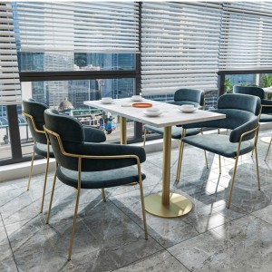 Modern style marble restaurant table  furniture set