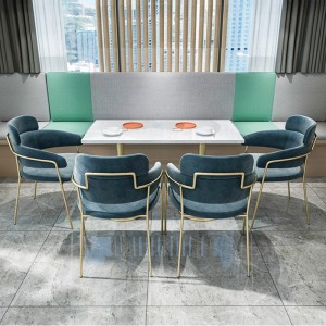 Set de mobilier pentru masa de restaurant in stil modern din marmura