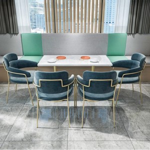 Modern style marble restaurant table  furniture set
