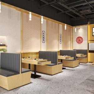 Kommerciel brug Double Side Restaurant Set Booth siddepladser Fastfood Sofa
