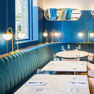 Noćni klub Restoran U Shaped Velvet Banquette Sofa